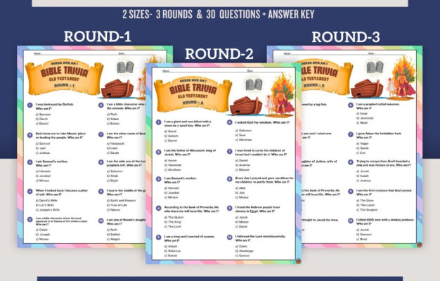 Old Testament Bible Trivia Game who Am I Quiz PDF Etsy