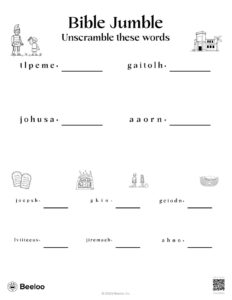 Old Testament themed Word Scrambles Beeloo Printable Crafts And Activities For Kids