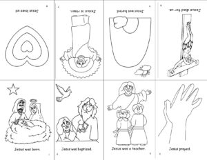 One Sheet Printable Mini Book Life Of Jesus