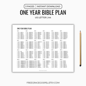 one year bible plan 2025 bible reading plan printable start to