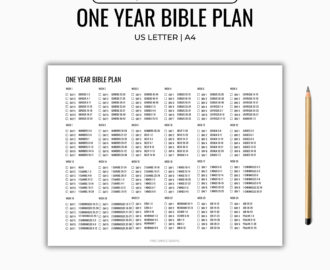 One Year Bible Plan 2025 Bible Reading Plan Printable Start To