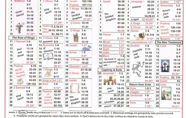 One Year Bible Reading Plan