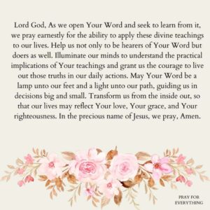 Opening Prayer For Bible Study