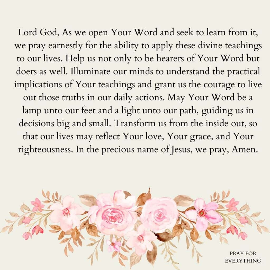 Opening Prayer For Bible Study