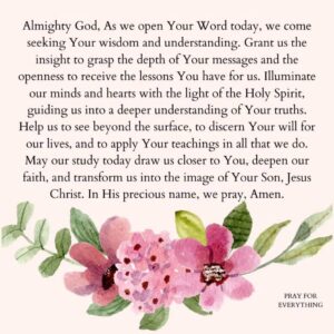 Opening Prayer For Bible Study