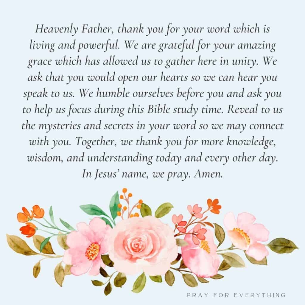 Bible Study On Prayer for Women Printable