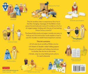 Origami Bible Stories For Kids Kit Folded Paper Figures And Stories Bring The Bible To Life 64 Paper Models With A Full color Instruction Book And 4 Backdrops Dewar Andrew Roy Suman 9780804848510
