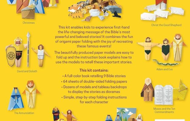 Origami Bible Stories For Kids Kit Folded Paper Figures And Stories Bring The Bible To Life 64 Paper Models With A Full color Instruction Book And 4 Backdrops Dewar Andrew Roy Suman 9780804848510