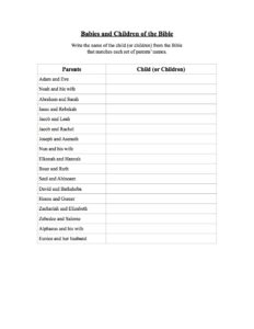 Parent Child Matching Game