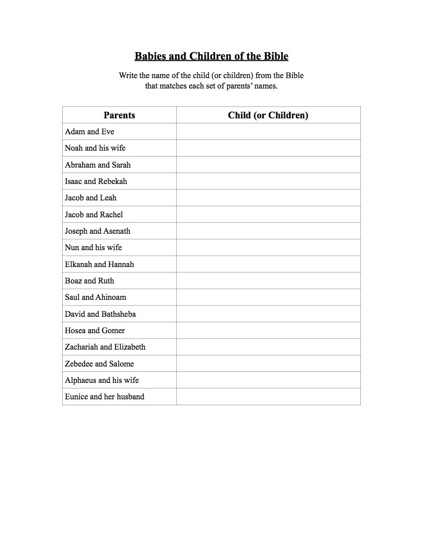 Parent Child Matching Game