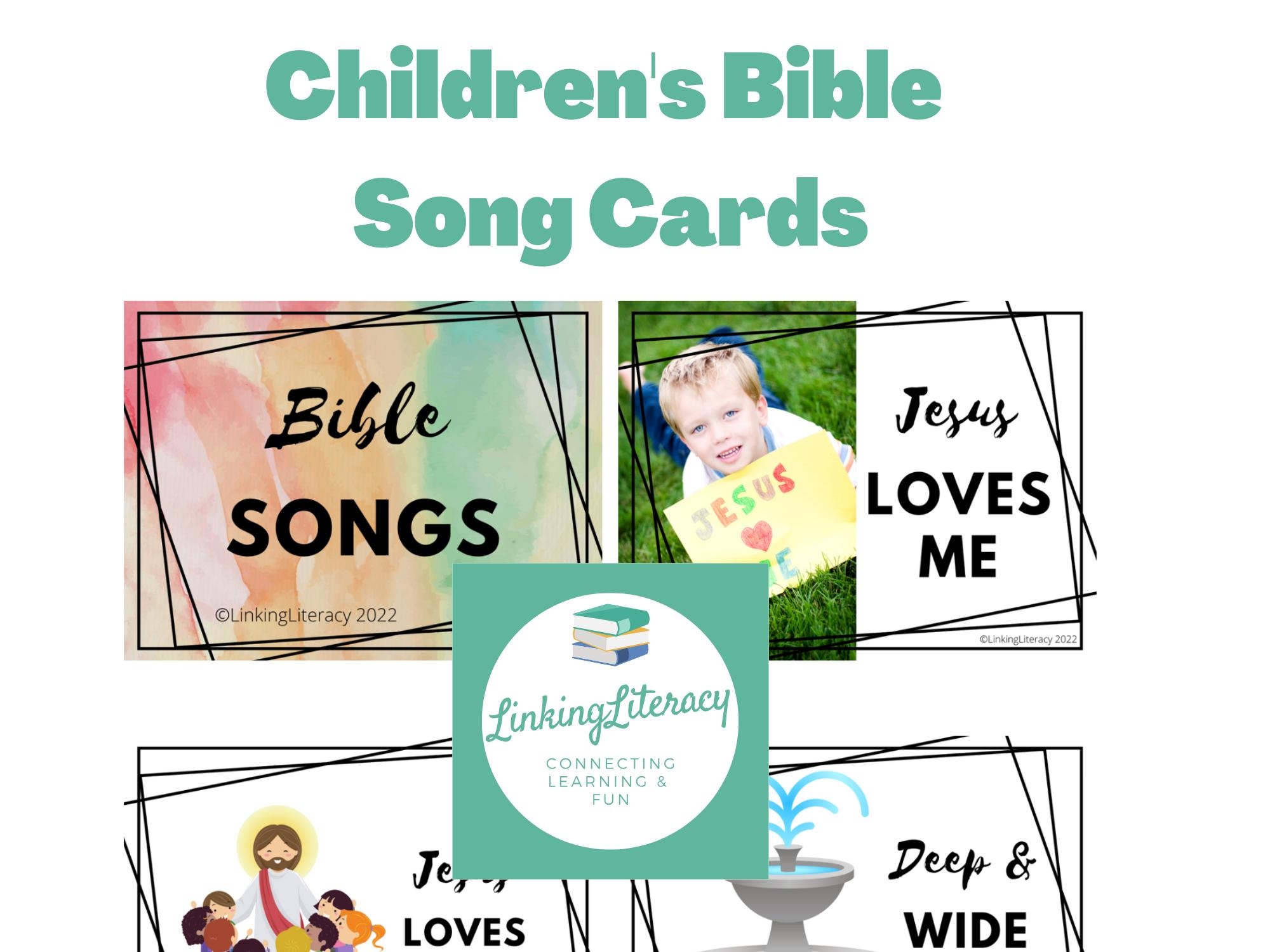 Part 1 Children s Ministry Bible Song Visual Cards Sunday School Visual Cards Or Posters Bible Home School Aid Family Worship Kids Visual Etsy