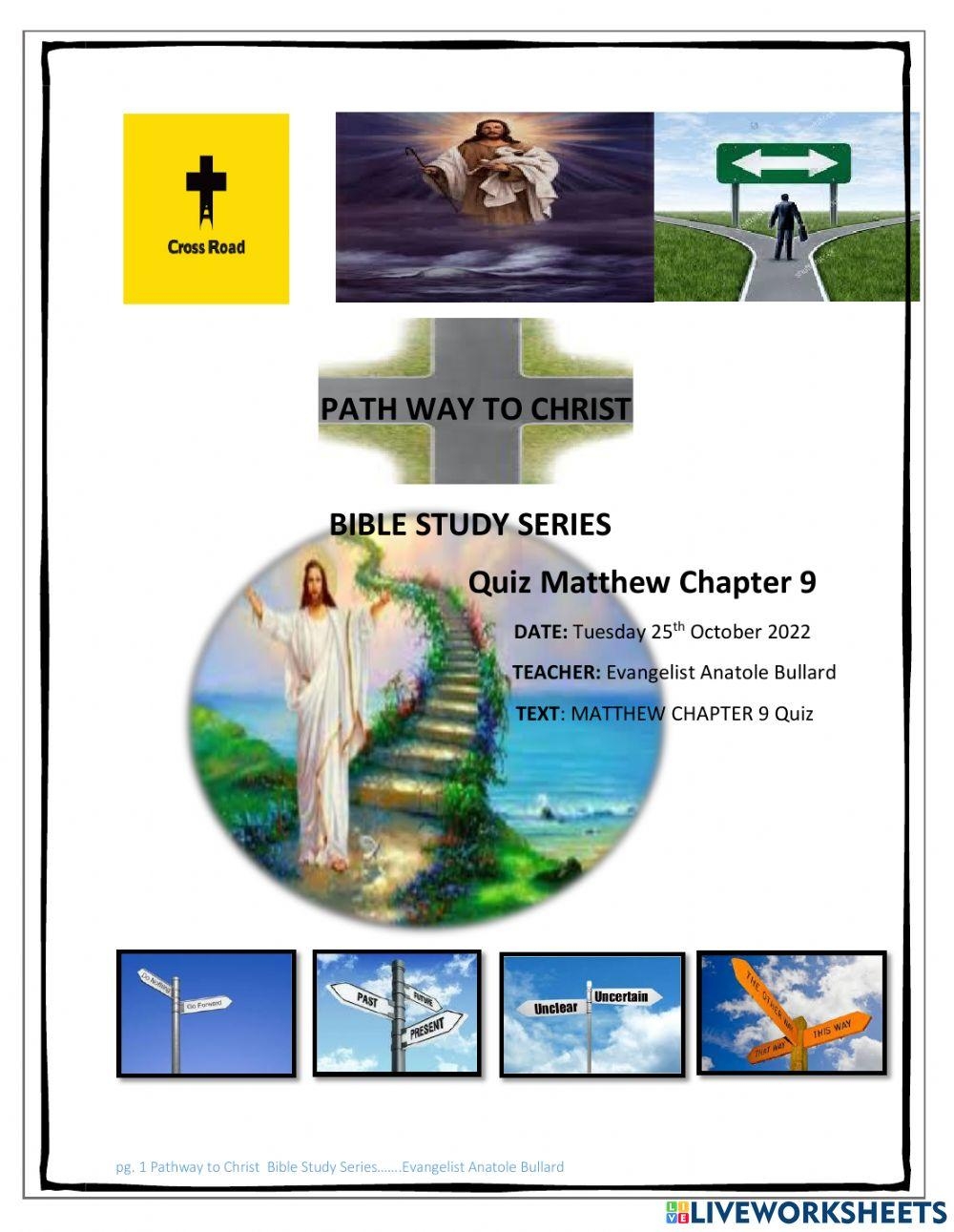 Printable Bible Quiz Mattew