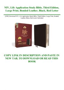PDF Download NIV Life Application Study Bible Third Edition Large