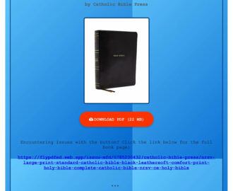 PDF Download NRSV Large Print Standard Catholic Bible Black Leathersoft Comfort Print Holy Bible By BinsIIny Issuu