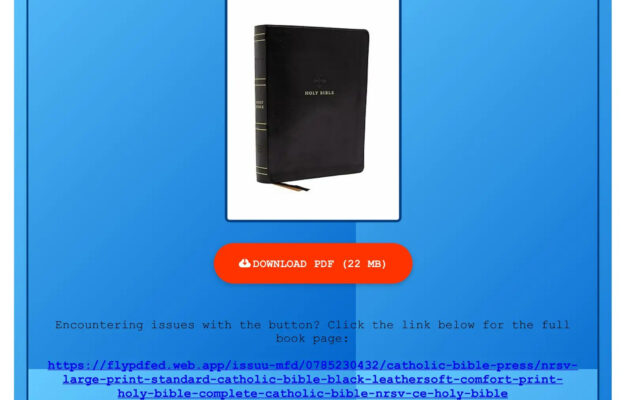 PDF Download NRSV Large Print Standard Catholic Bible Black Leathersoft Comfort Print Holy Bible By BinsIIny Issuu