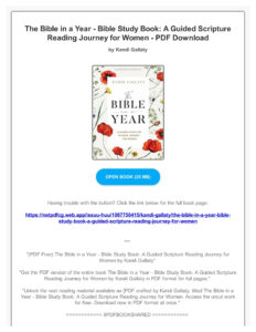PDF Free The Bible In A Year Bible Study Book A Guided Scripture Reading Journey For Women By K By ElainaBechtelarft Issuu