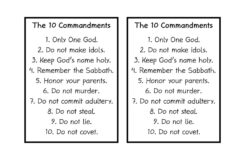 PDF Torn Paper 10 Commandments 1 Christian Preschool Printables