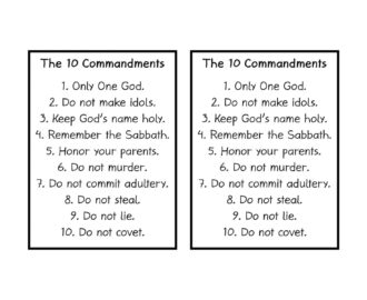 PDF Torn Paper 10 Commandments 1 Christian Preschool Printables