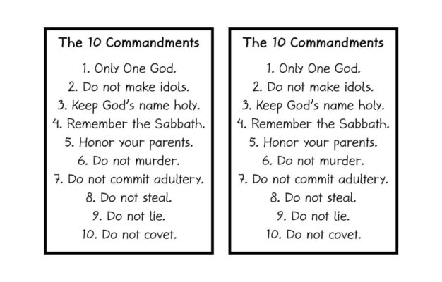 PDF Torn Paper 10 Commandments 1 Christian Preschool Printables