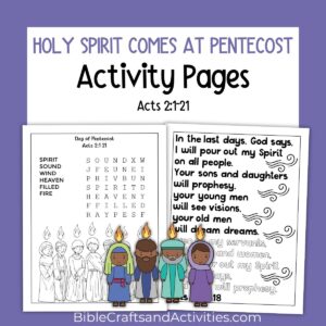 Pentecost Activity Pages Bible Crafts Shop