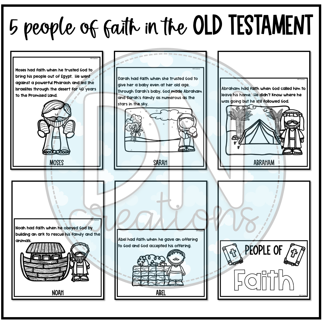 People Of Faith Bible Flip Book Hebrews 11 Activity Faith Sunday School Activity Classful