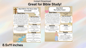 People Of The Bible Fact Sheets Printable Bible Study Resources For Kids Adults Bible Education For Children Classful