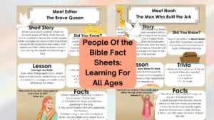 people of the bible fact sheets printable bible study resources for kids adults bible education for children classful