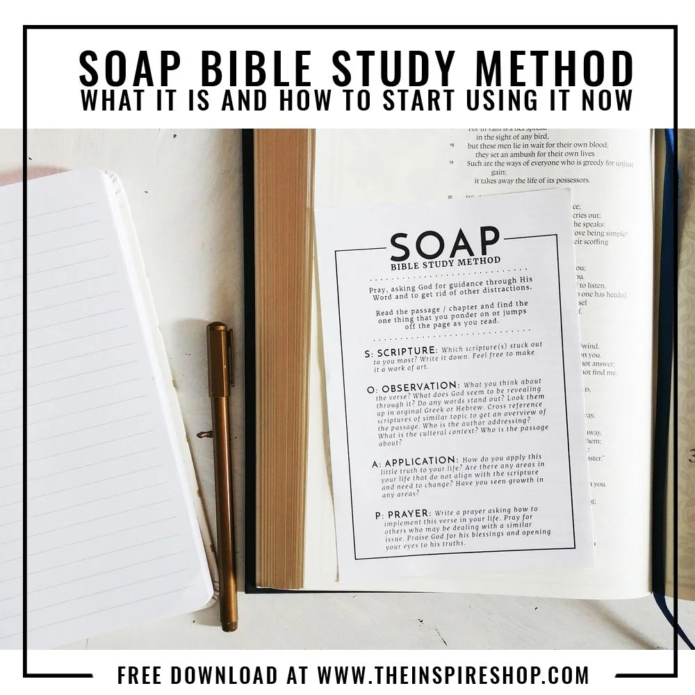 Personal Bible Study How To With SOAP The Inspire Shop