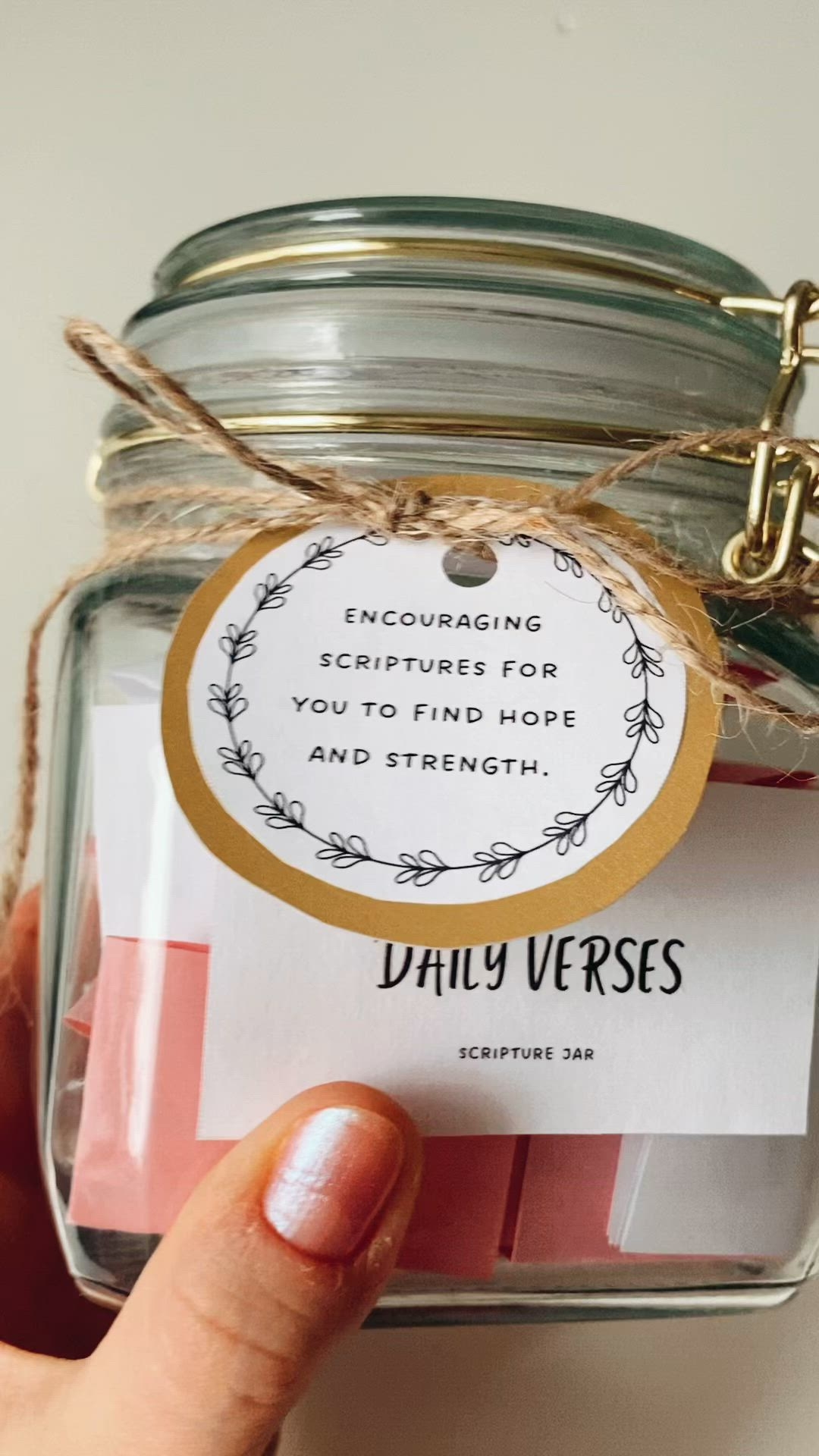 Prayer Jar With 60 Bible Verse Card Printable Christian Gift Idea Daily Verses