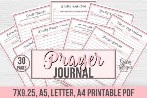 Prayer Journal Printable Bible Study Scripture 1657082