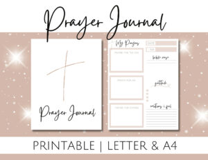 Prayer Journal Printable Template With Bible Verse Gratitude Prayers Bible Study And Daily Prayer Printable Planner For Tracking Prayers Etsy