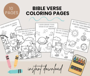 preschool christian bible verse homeschool sunday school printable coloring page kids kindergarten activities scripture printable worksheet etsy