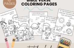 Preschool Christian Bible Verse Homeschool Sunday School Printable Coloring Page Kids Kindergarten Activities Scripture Printable Worksheet Etsy