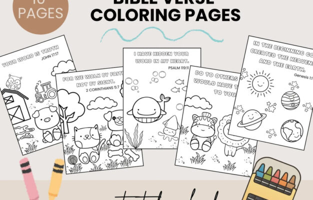 Preschool Christian Bible Verse Homeschool Sunday School Printable Coloring Page Kids Kindergarten Activities Scripture Printable Worksheet Etsy
