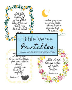 Pretty Bible Verse Printables Psalm 4 White Arrows Home