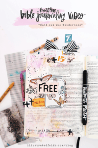 Print And Pray Bible Journaling Process Video Wait Out The Wilderness Ephesians 3 12 13 Illustrated Faith