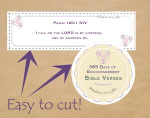 PRINTABLE 365 Bible Verses Of Encouragement For Jar Gift Scripture Print Bible Printable Journaling Verses God Message Christian Gift Etsy