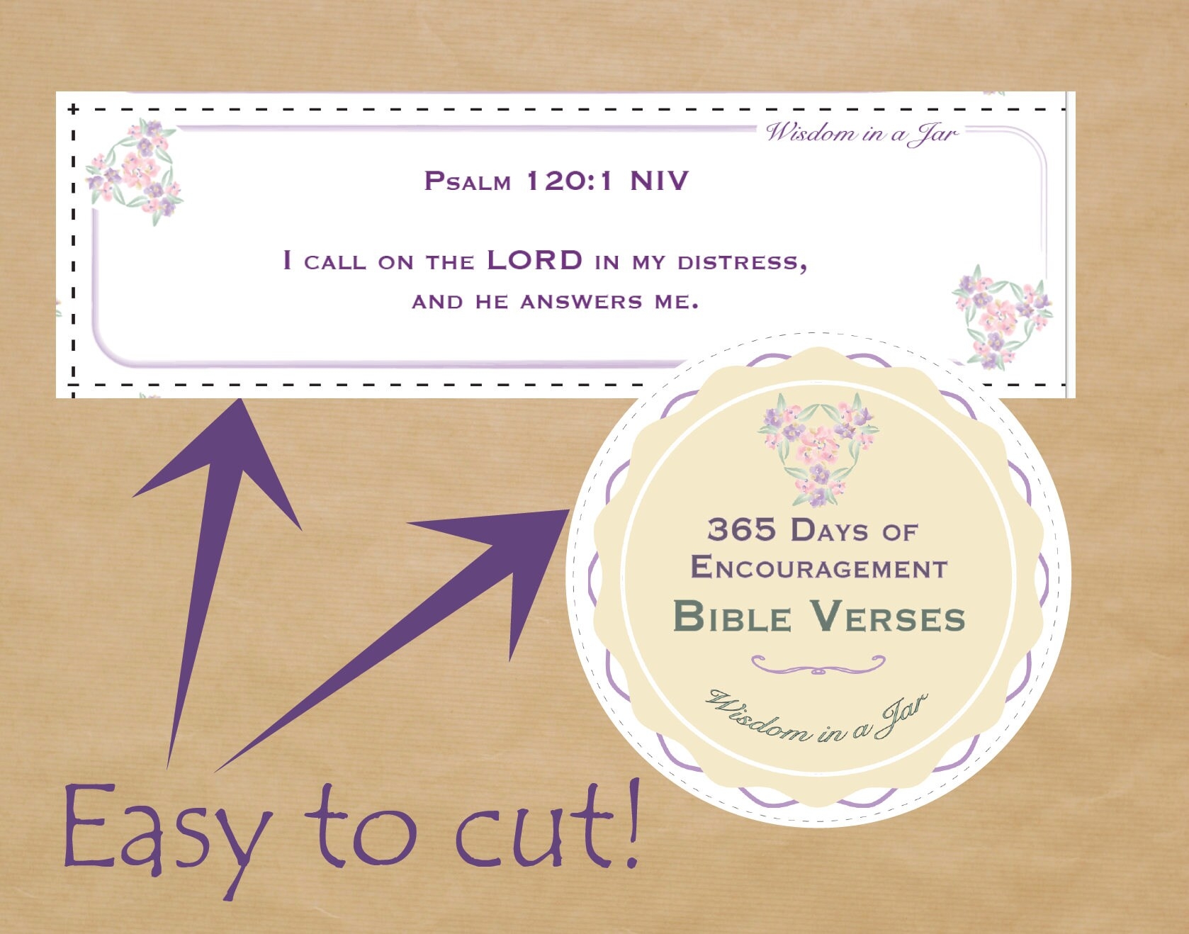 PRINTABLE 365 Bible Verses Of Encouragement For Jar Gift Scripture Print Bible Printable Journaling Verses God Message Christian Gift Etsy