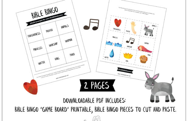PRINTABLE Bible Bingo Bible Activity Kids Bible Study Sunday School Activity Christian Homeschooling Etsy