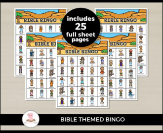 Printable Bible Bingo Game Cards By Little Wiggles Design Etsy