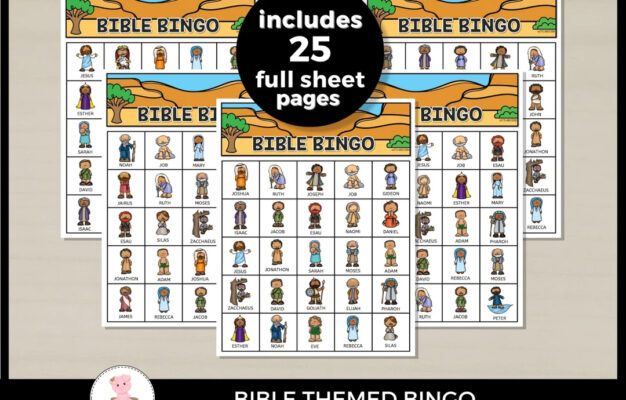 Printable Bible Bingo Game Cards By Little Wiggles Design Etsy