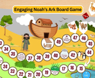 Printable Bible Board Game For Kids Noah s Ark Game Fun Christian Game Activity For Families Sunday School Or Church Bible Class Game Etsy