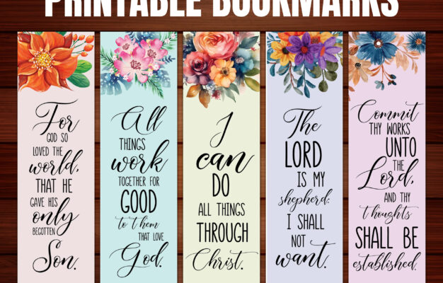 Printable Bible Bookmarks Printable Party Favors