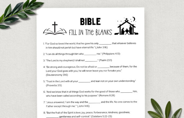 printable bible fill in the blanks bible games fun christian youth group game sunday school church study activity digital download