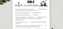 Printable Bible Fill In The Blanks Bible Games Fun Christian Youth Group Game Sunday School Church Study Activity Digital Download Etsy