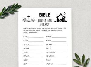 printable bible finish the phrase bible games fun christian youth group game sunday school church study activity for kids and adults etsy israel