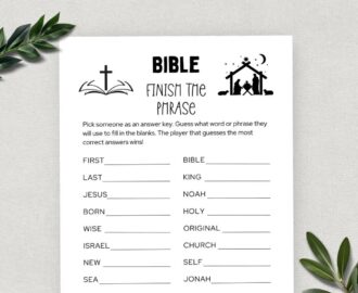 Printable Bible Finish The Phrase Bible Games Fun Christian Youth Group Game Sunday School Church Study Activity For Kids And Adults Etsy Israel