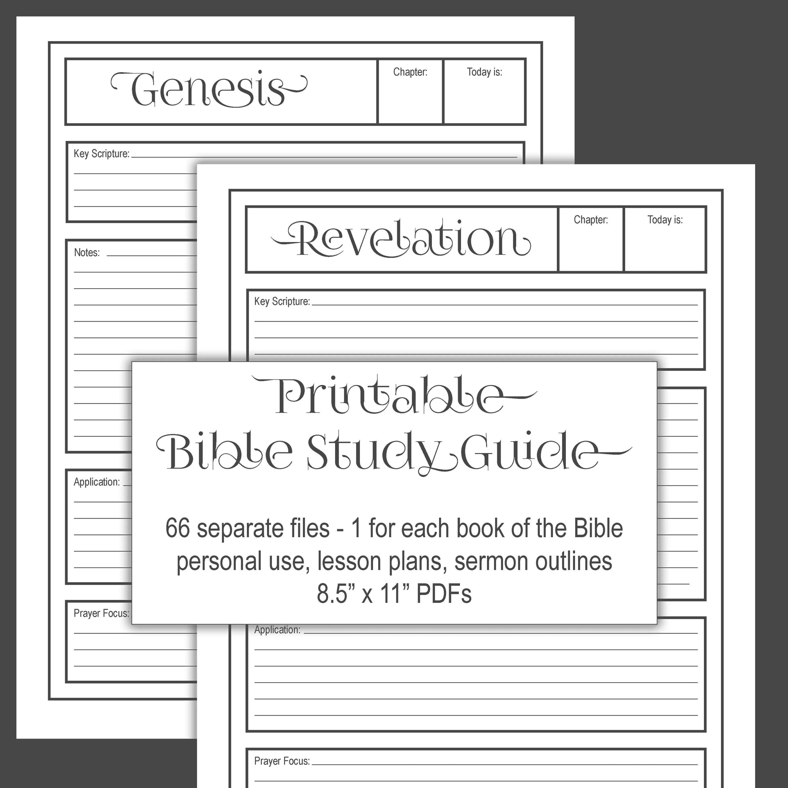 Printable BIBLE JOURNAL Study Sheets Sunday School Lesson Plans 