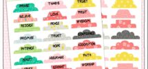 Printable Bible Journaling Tabs Pretty Pattern Planner Stickers digital Download Etsy