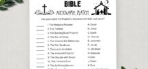 Printable Bible Nickname Matching Game Bible Games Fun Christian Youth Group Game Sunday School Church Study Activity For Kids Adults Etsy Israel